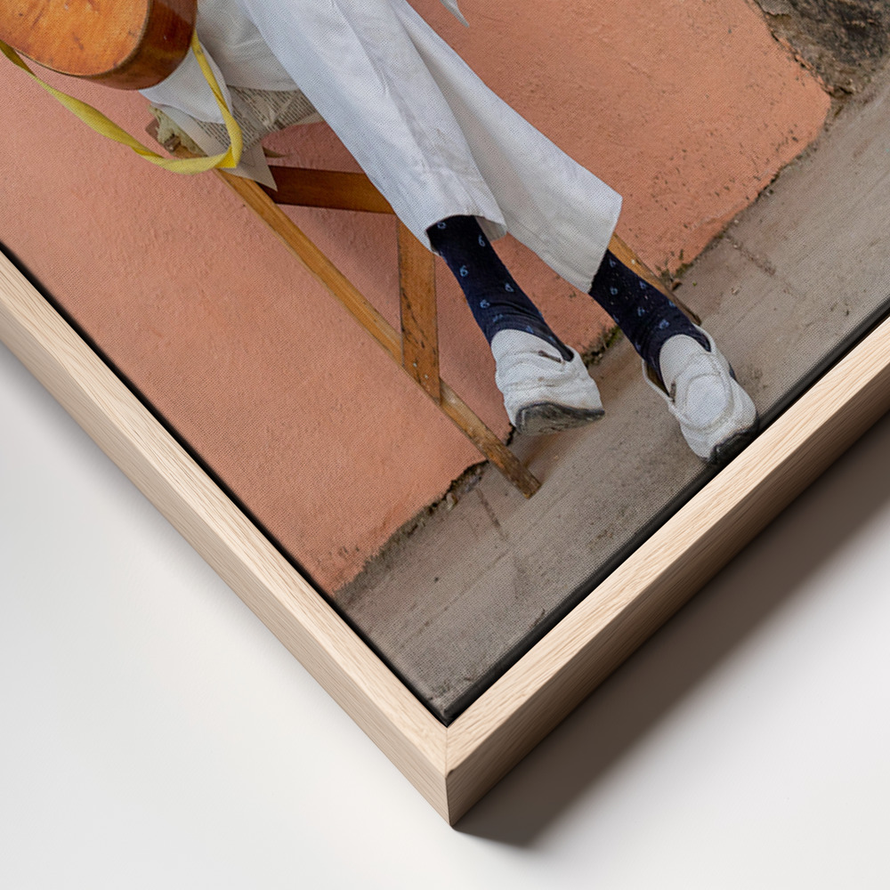 Canvas print - Cuban guitarist frame close up