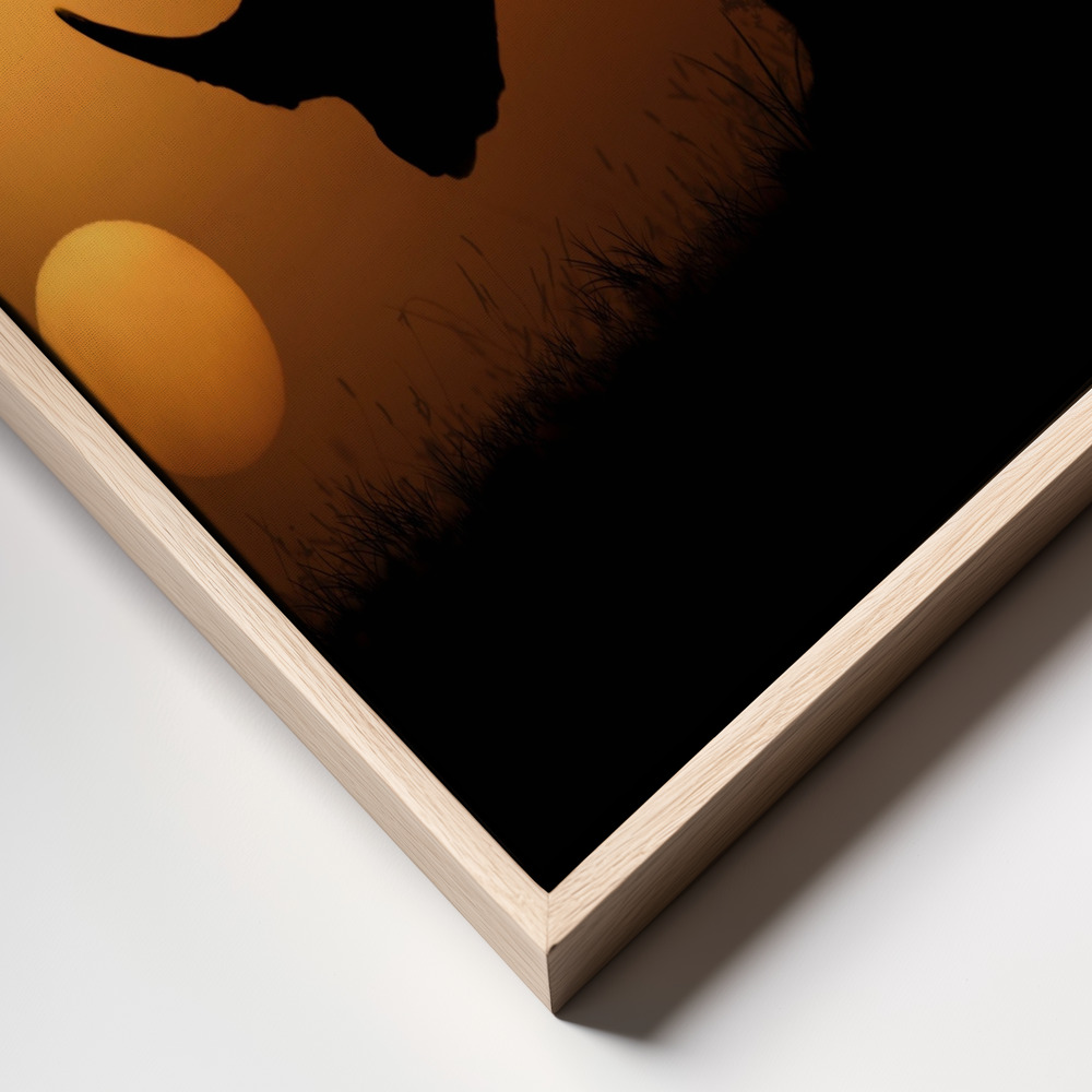 Canvas print - Rhino Sunrise frame close up