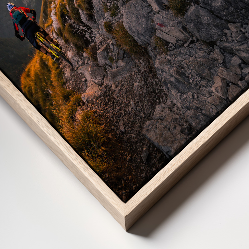 Canvas print - Sunset high alpine ride frame close up