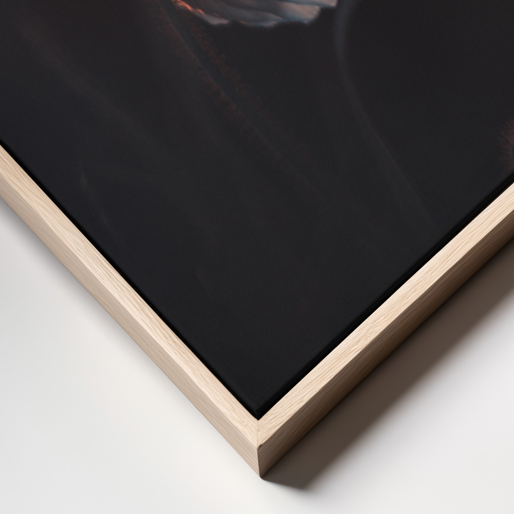 Canvas print - Last Ray frame close up - natural frame