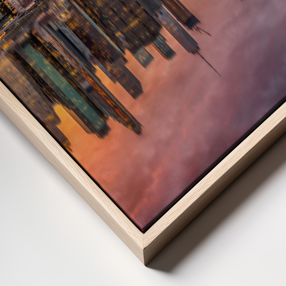 Canvas schilderi - Glow frame close up - natuurlijk frame
