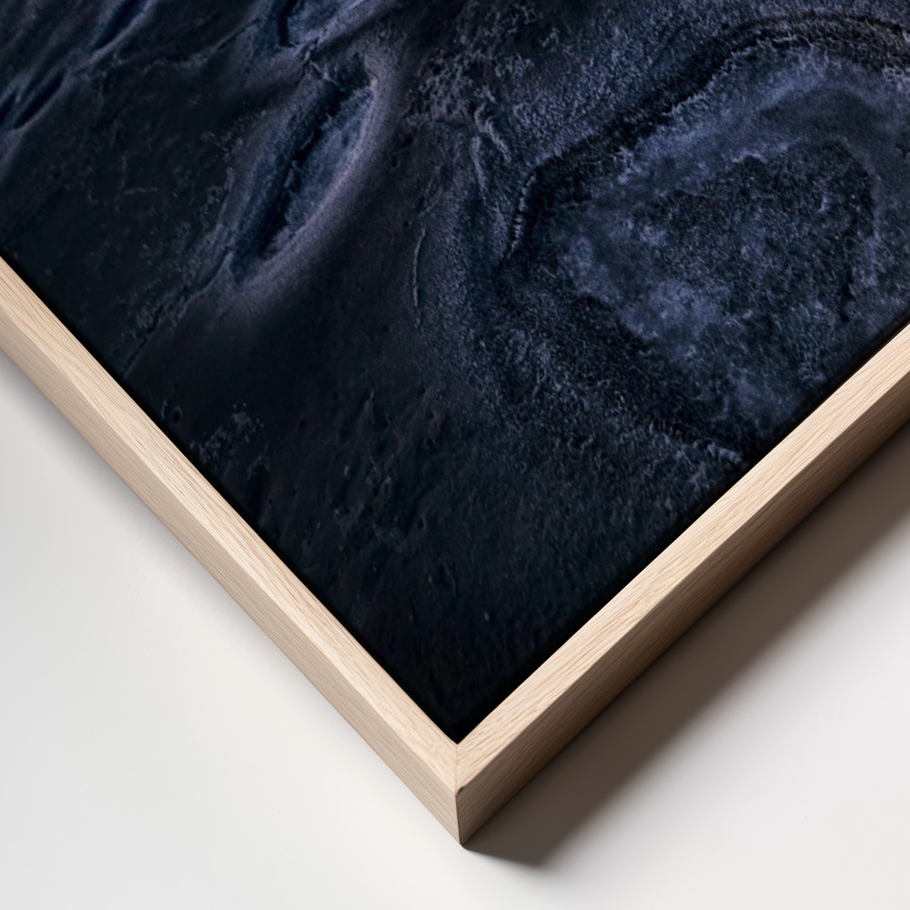 Canvas schilderi - Starry Night at Death Valley frame close up - natuurlijk frame