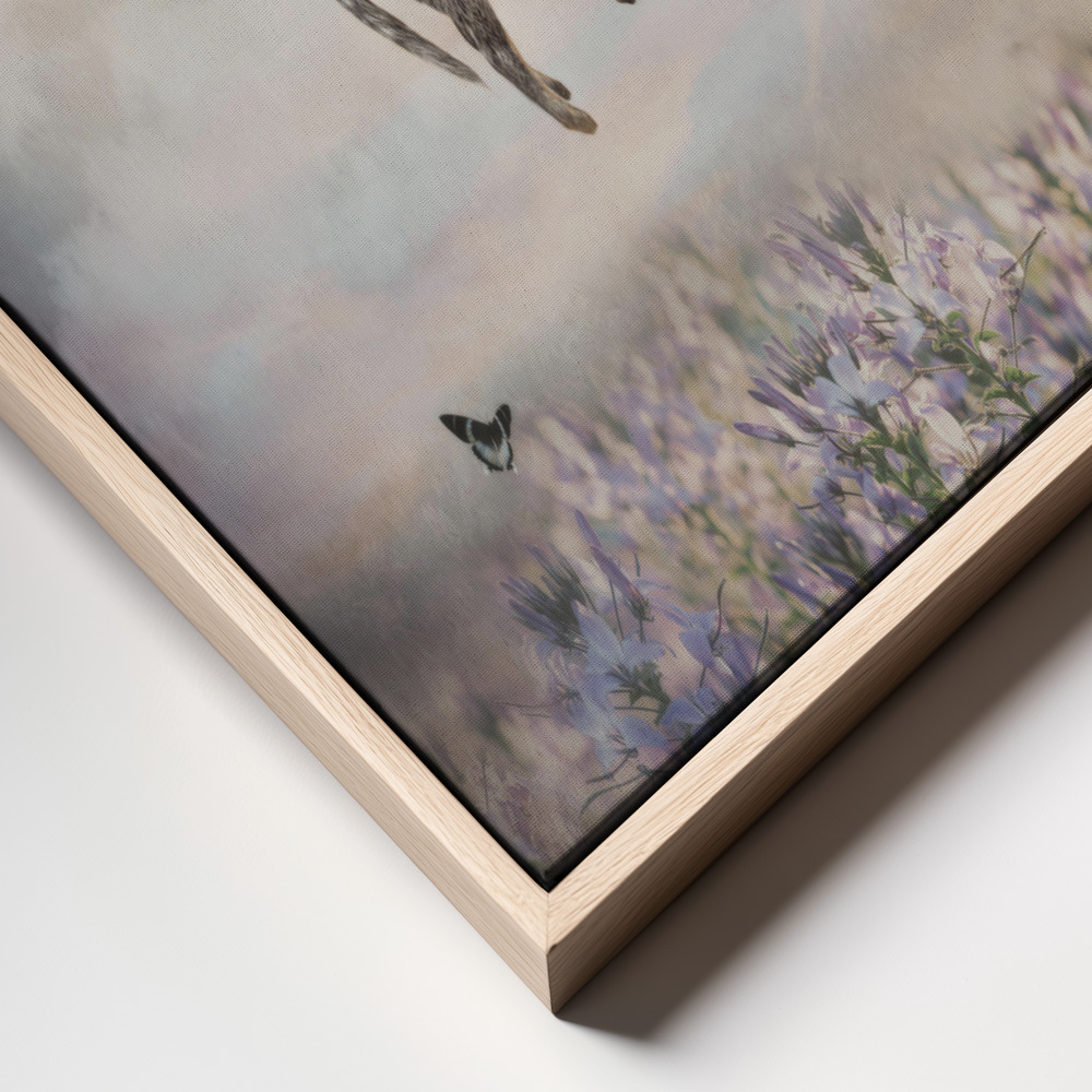 Canvas schilderi - Whiskers' Whimsical Journey frame close up