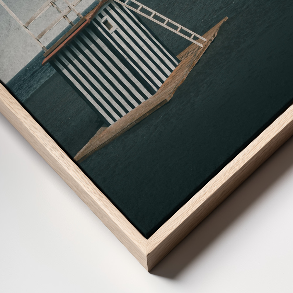 Canvas schilderi - Zebra style frame close up - natuurlijk frame