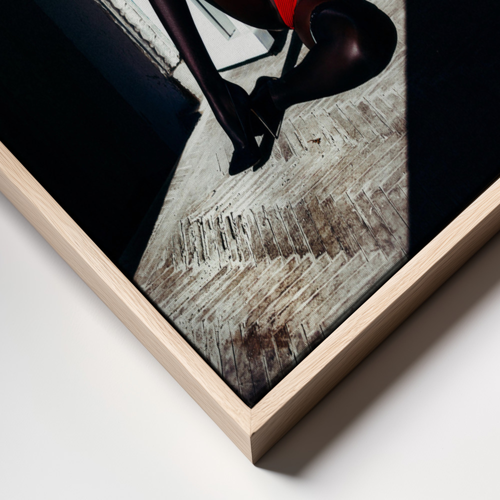Canvas print - Dark Red frame close up