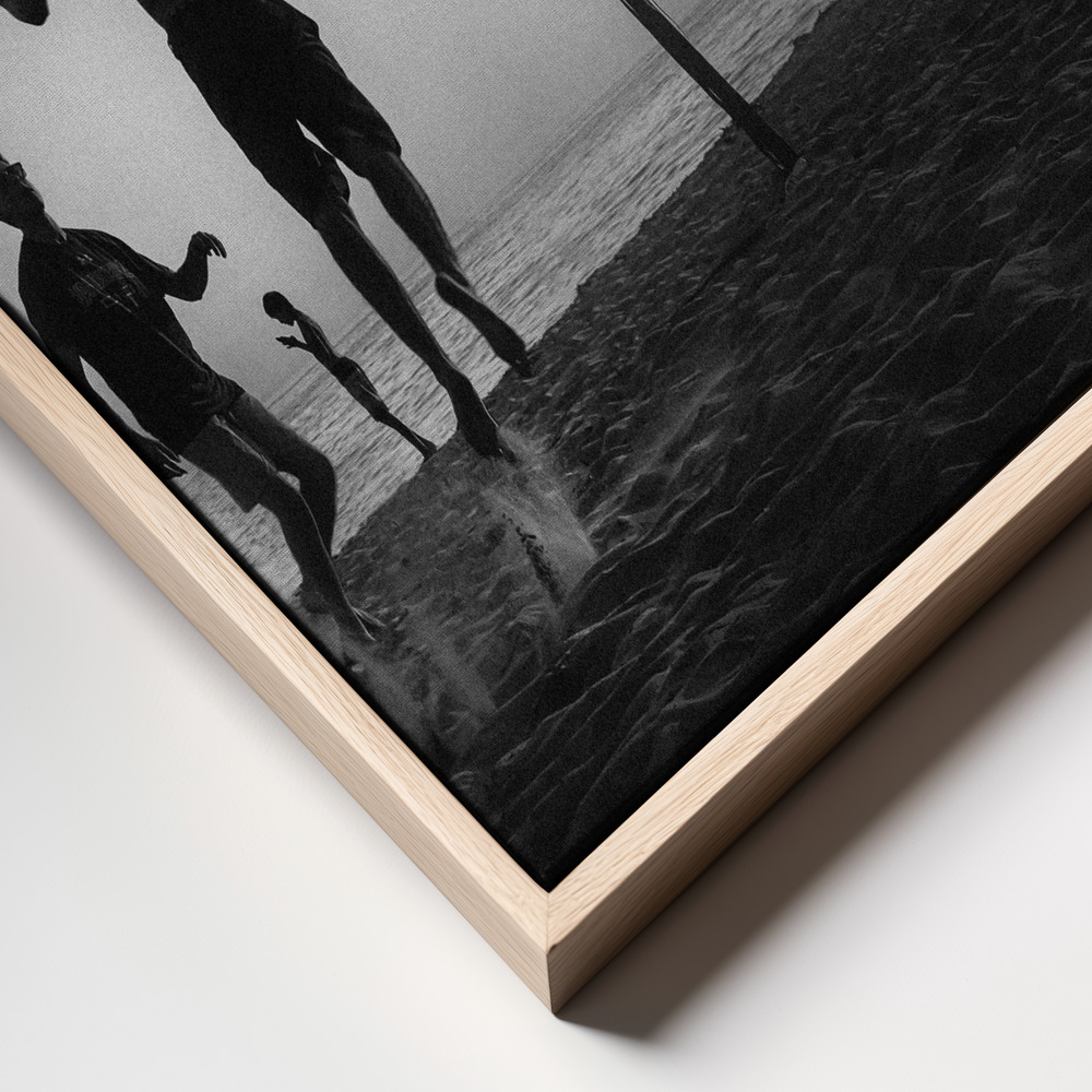 Canvas print - Beach volleyball frame close up