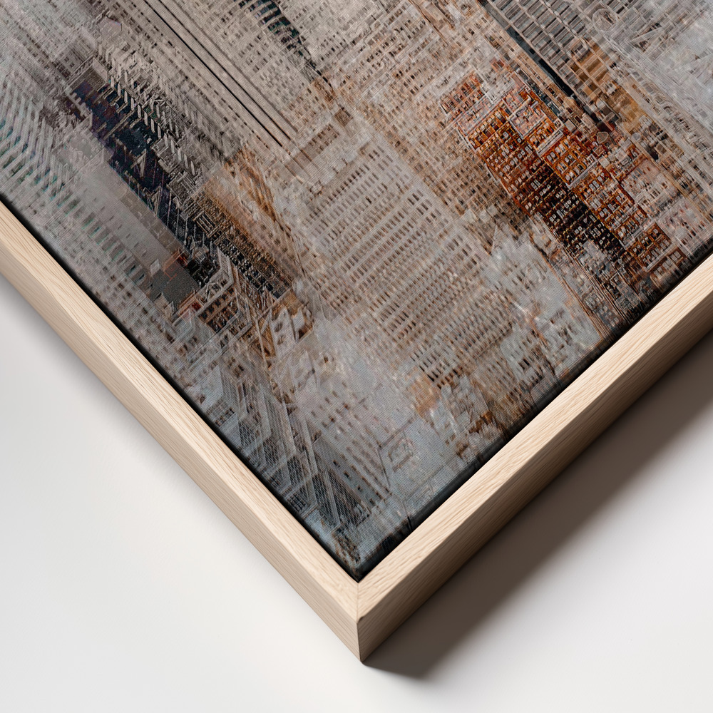 Canvas schilderi - Empire State of Mind frame close up - natuurlijk frame