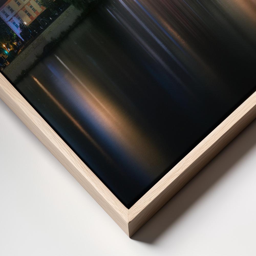 Canvas print - Prague at night frame close up