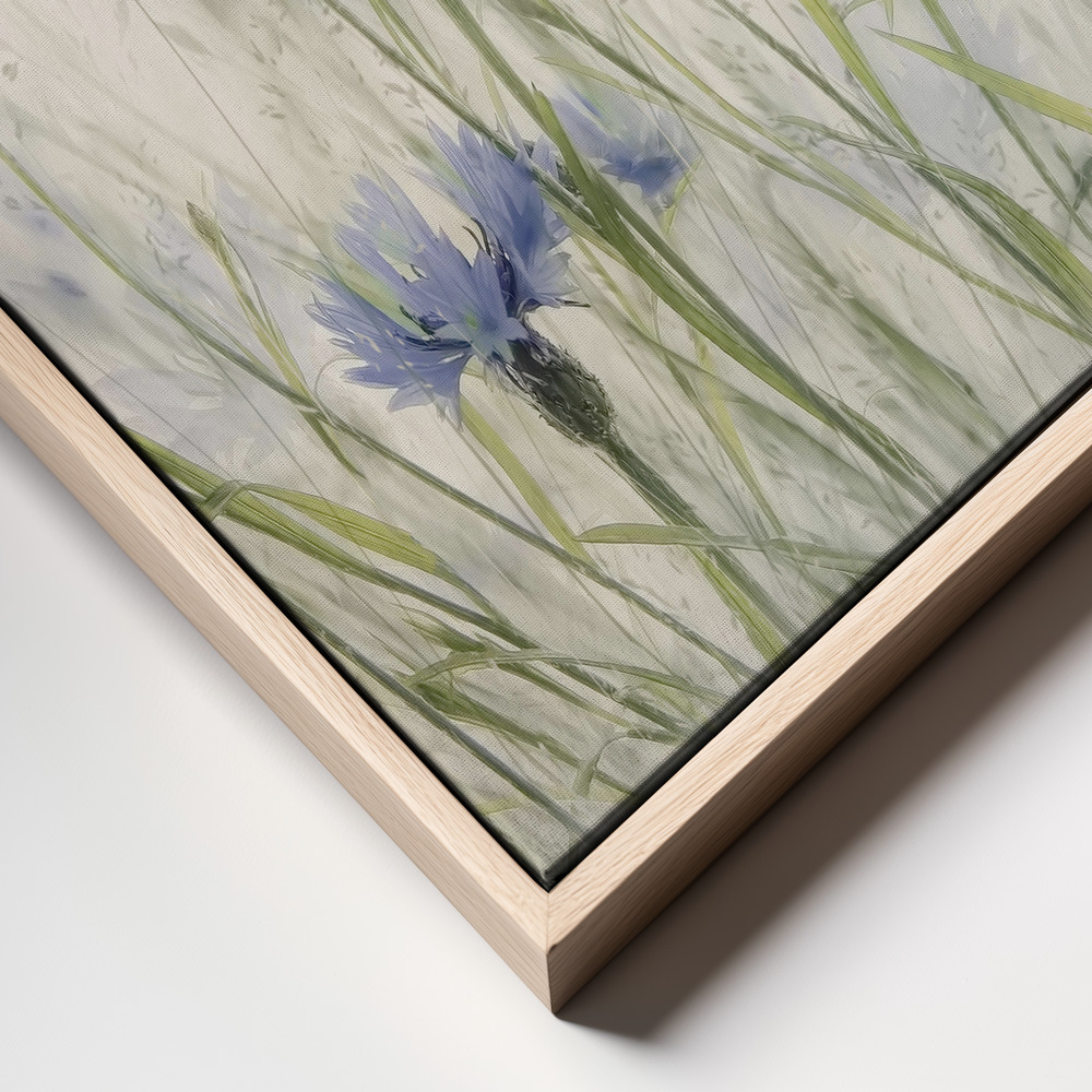 Canvas print - Cornflowers frame close up