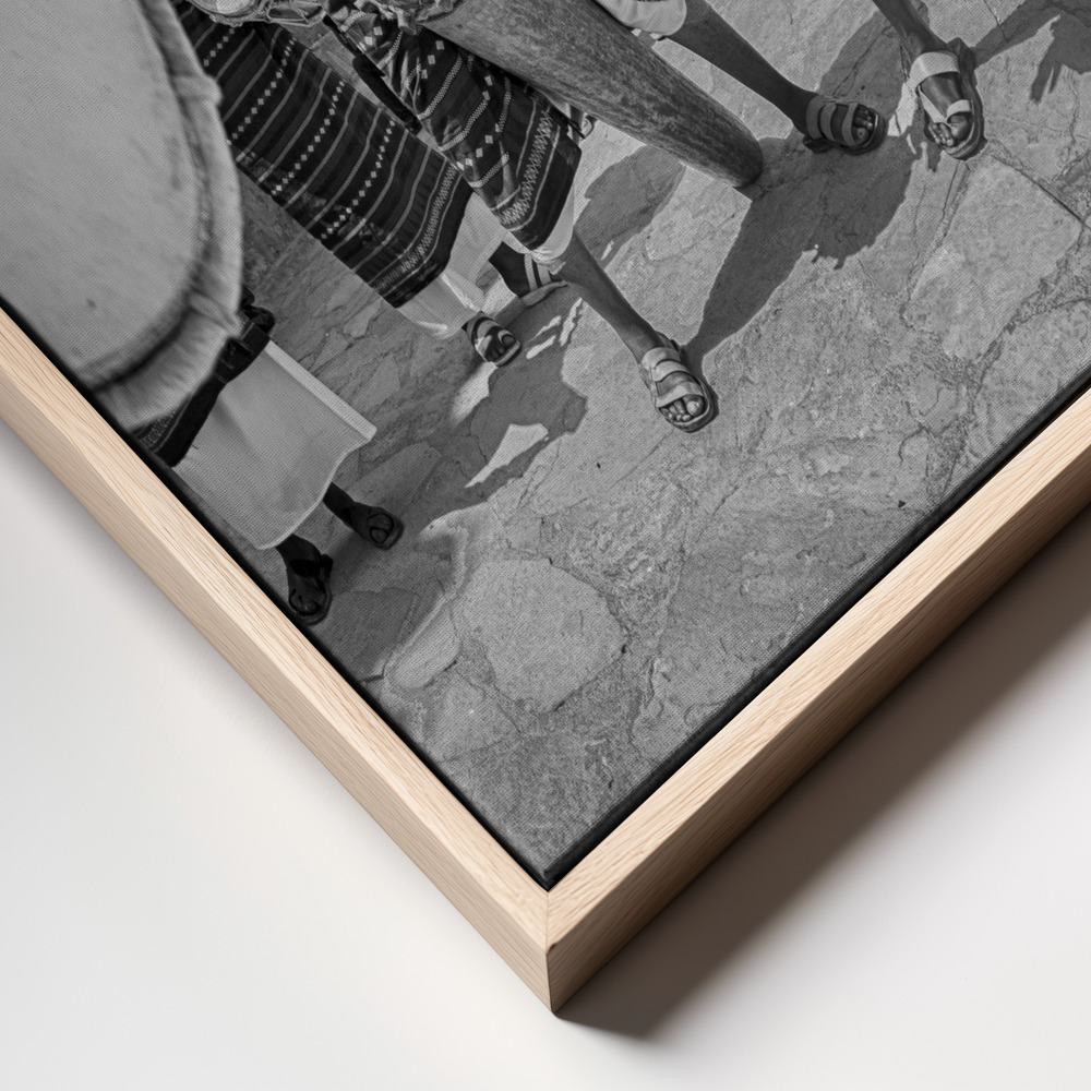 Canvas print - Drummers frame close up