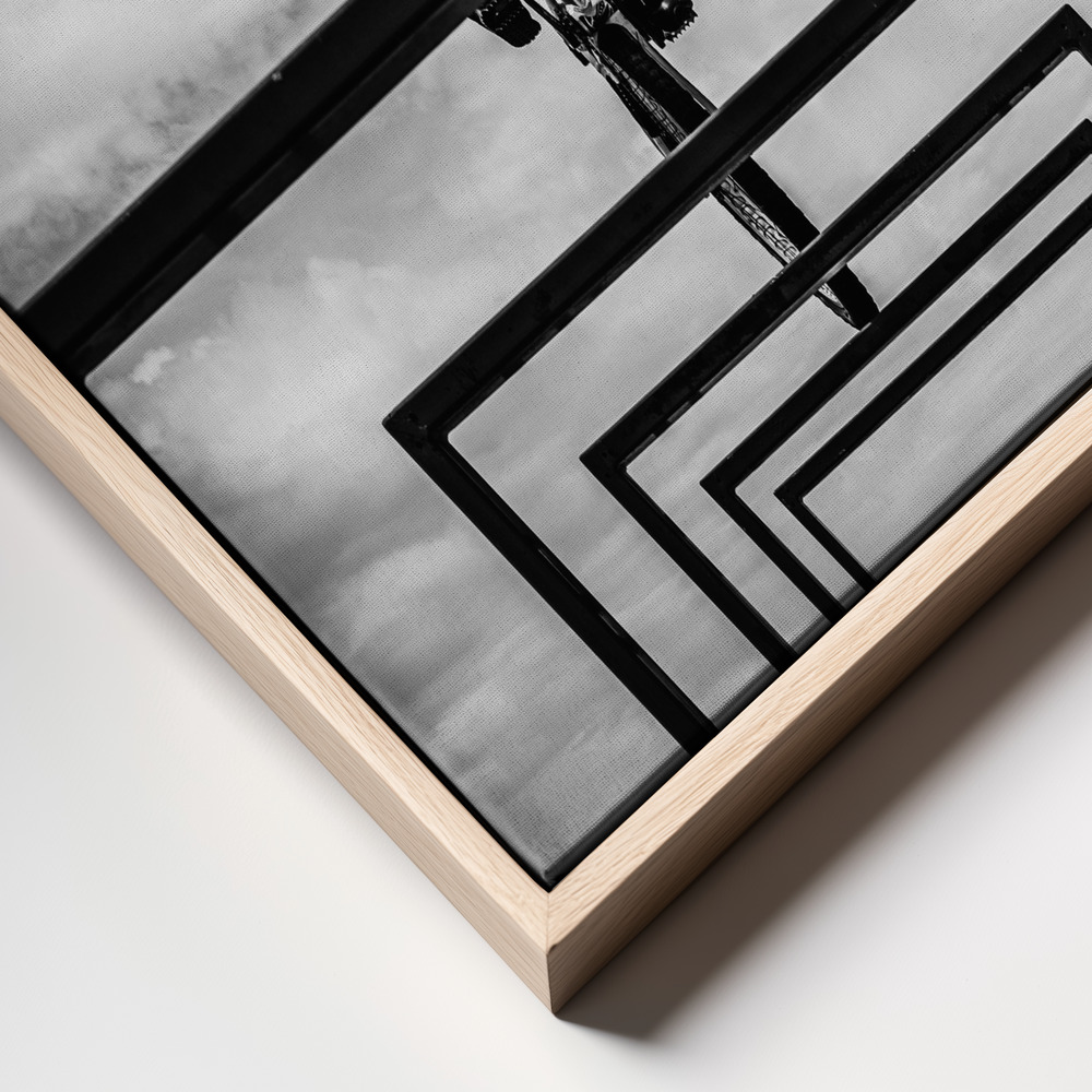 Canvas print - Trial Biker frame close up
