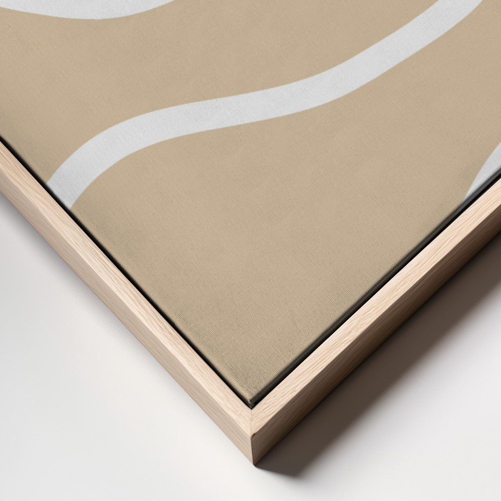 Canvas print - Beige Lines 01 frame close up