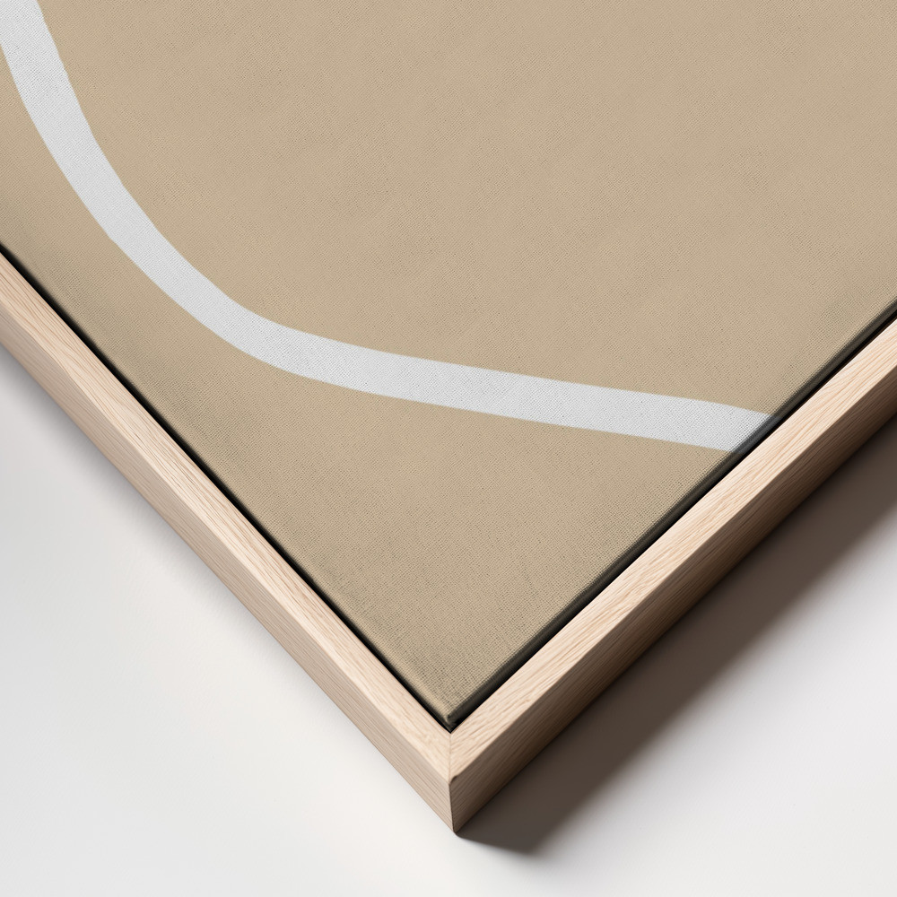 Stampe su tela - Beige Lines 03 frame close up