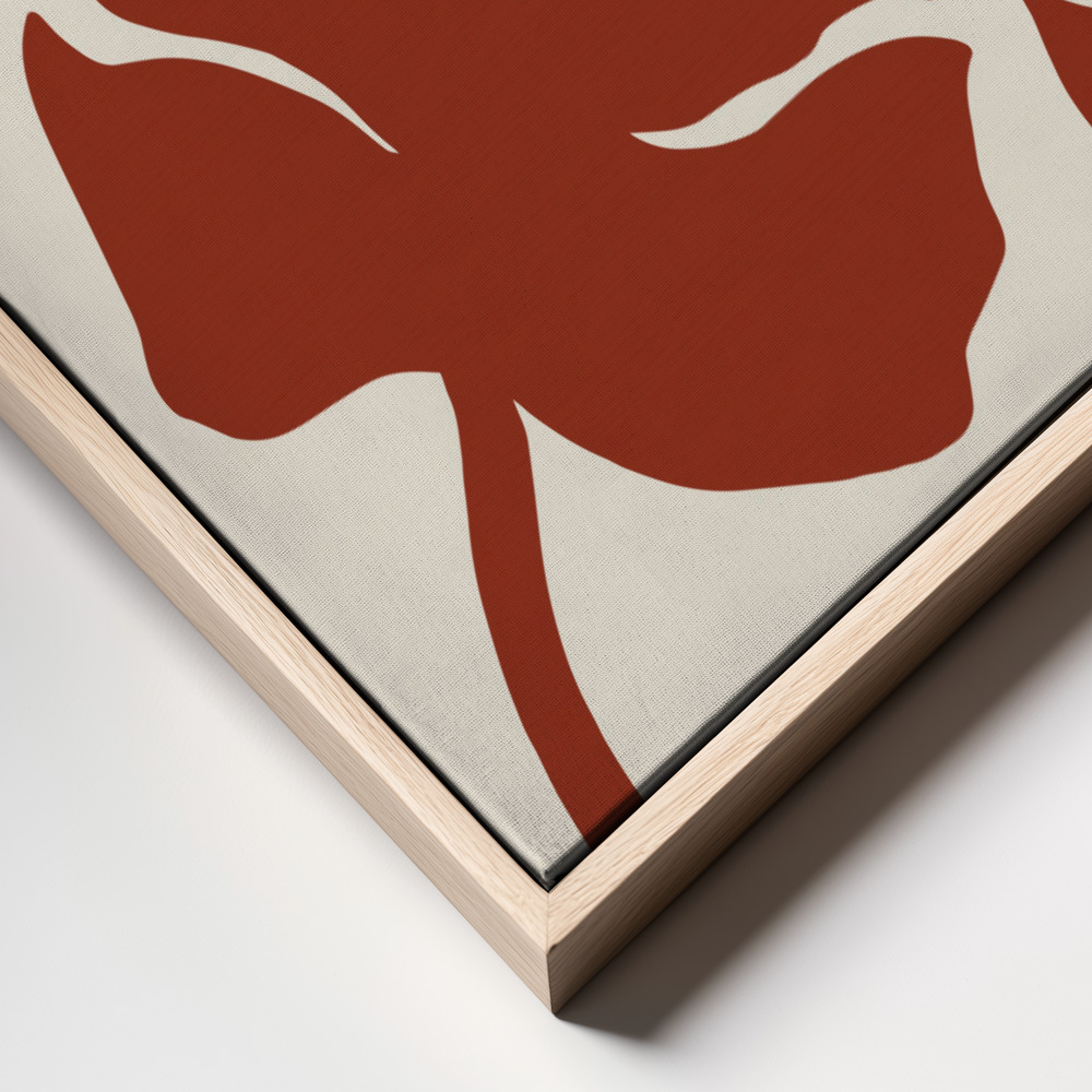 Canvas print - Monstera Brown frame close up