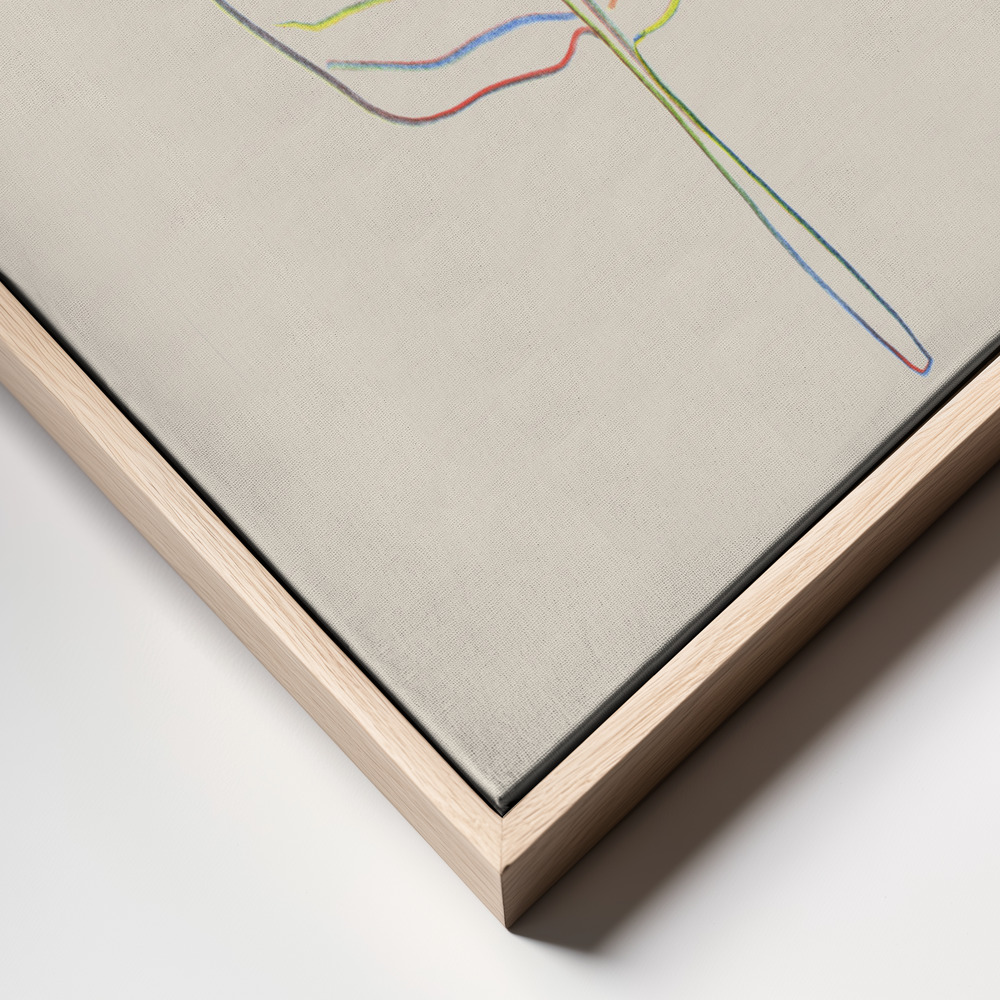 Canvas print - Banana Rainbow Leaf frame close up