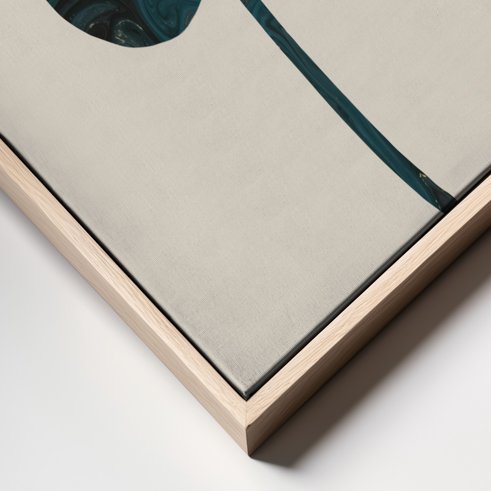 Canvas print - Monstera Marble Green frame close up