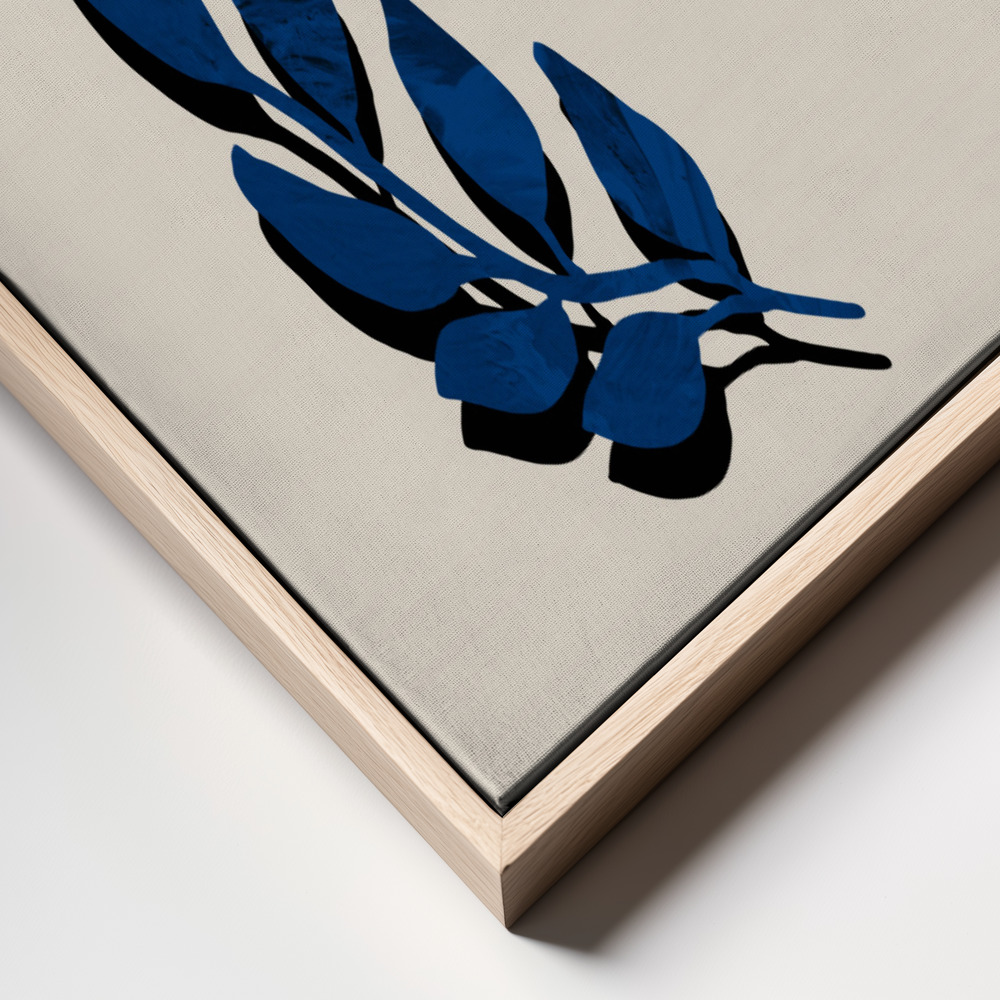Canvas print - Blue Twig Brush frame close up