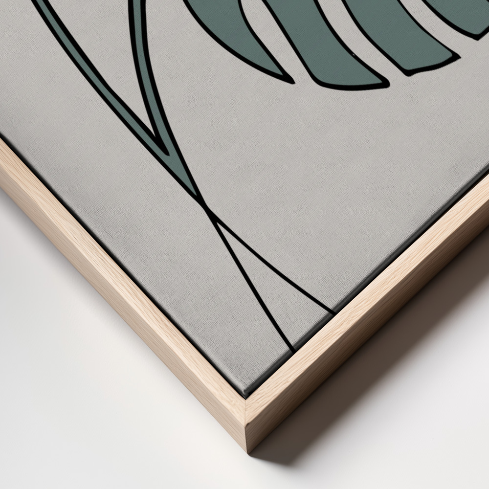 Canvas print - Monstera Cross frame close up