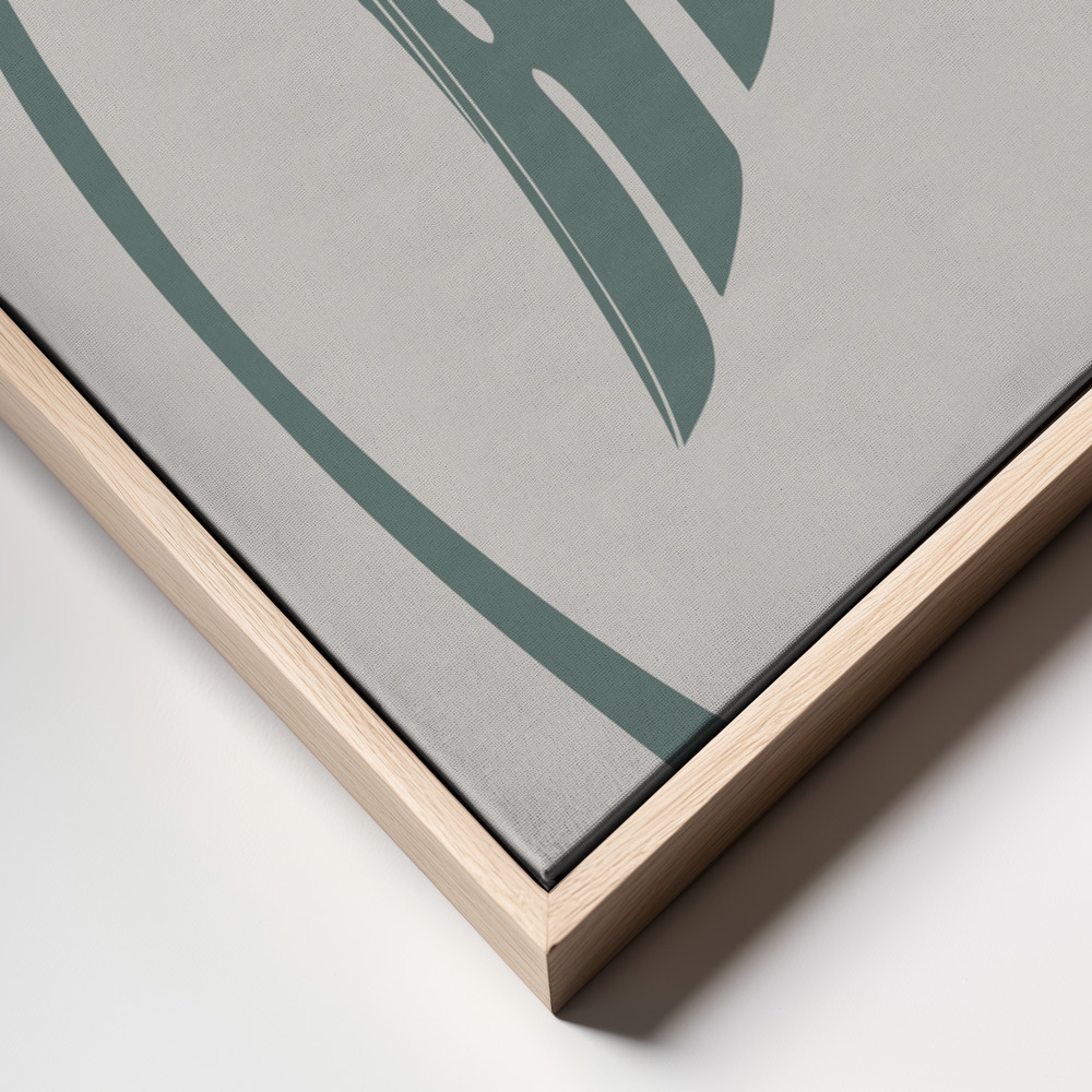 Canvas print - Monstera Bent Green frame close up