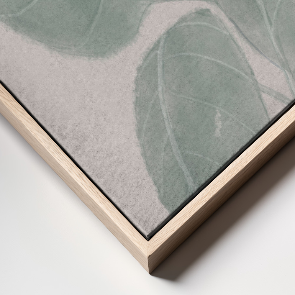 Canvas print - Leaves Watercolor frame close up