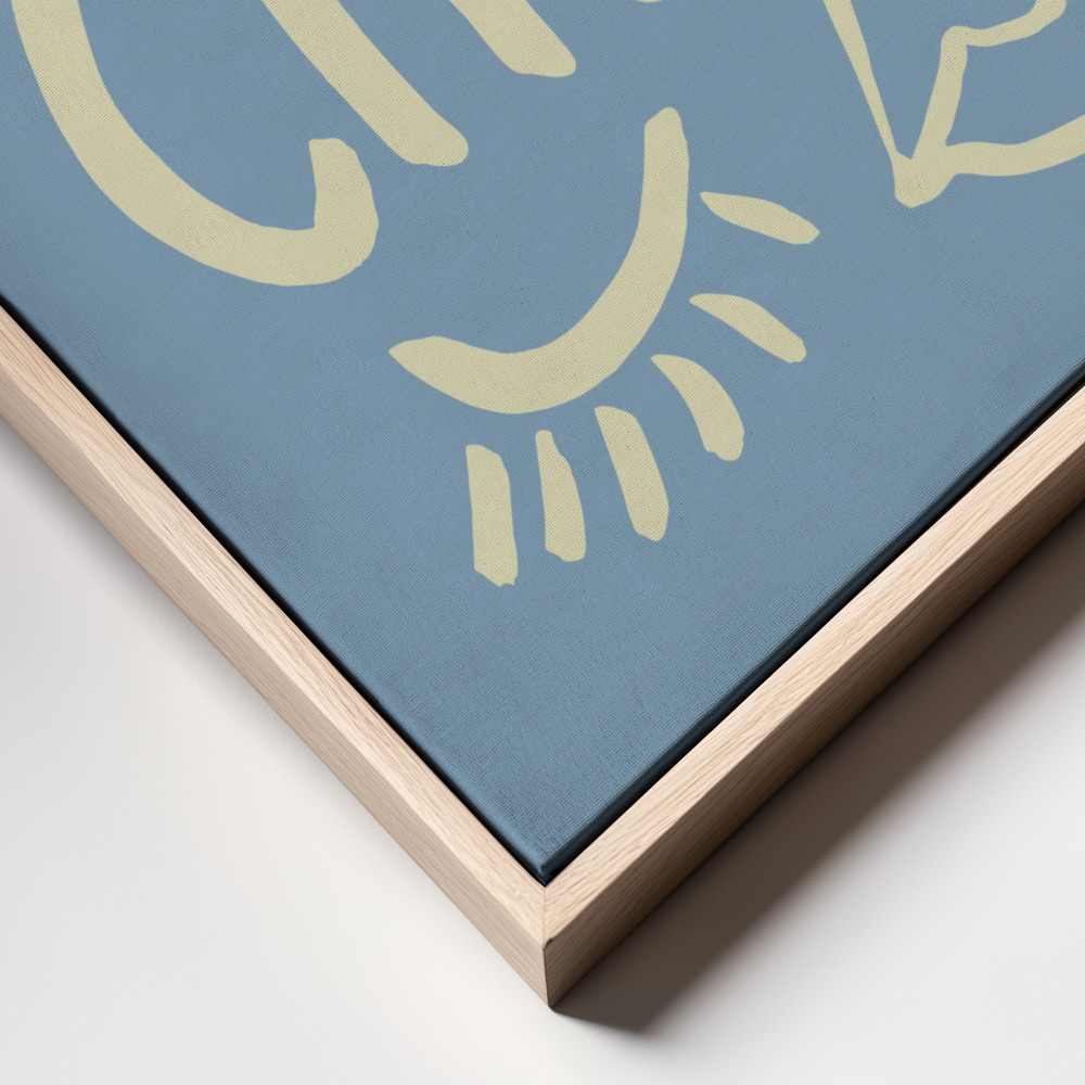 Canvas print - Très Chic Blue frame close up