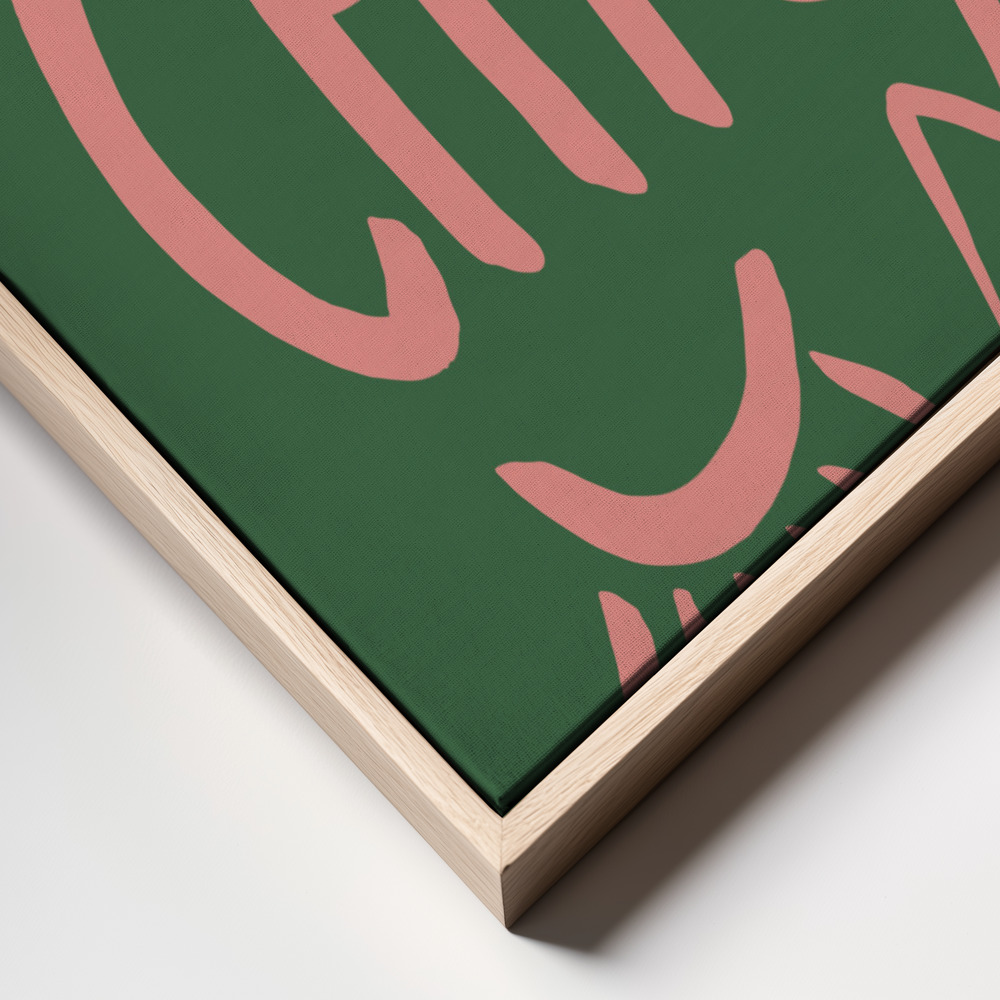 Canvas print - Très Chic Green frame close up
