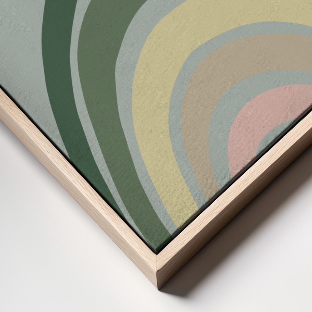 Canvas print - Double Rainbow Green frame close up