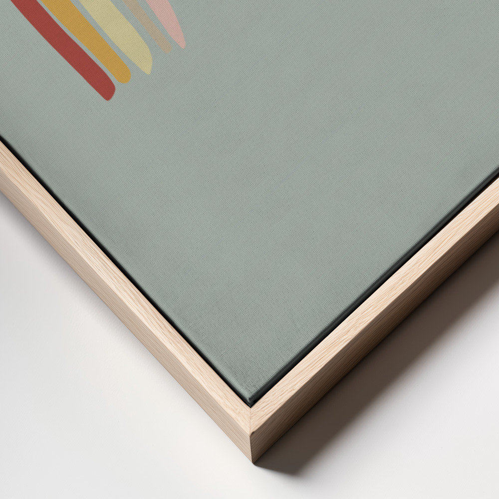 Canvas print - Rainbow Green frame close up