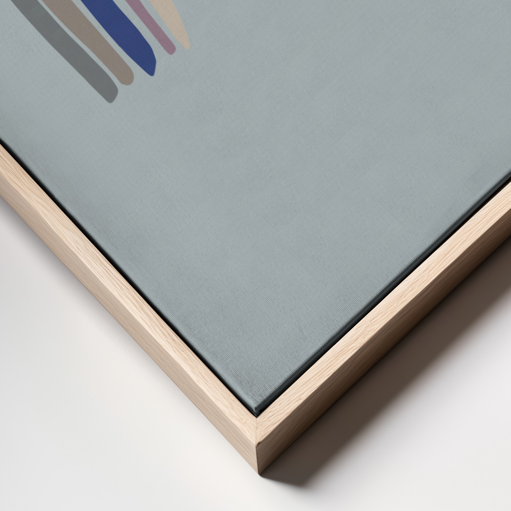 Canvas print - Rainbow Blue frame close up