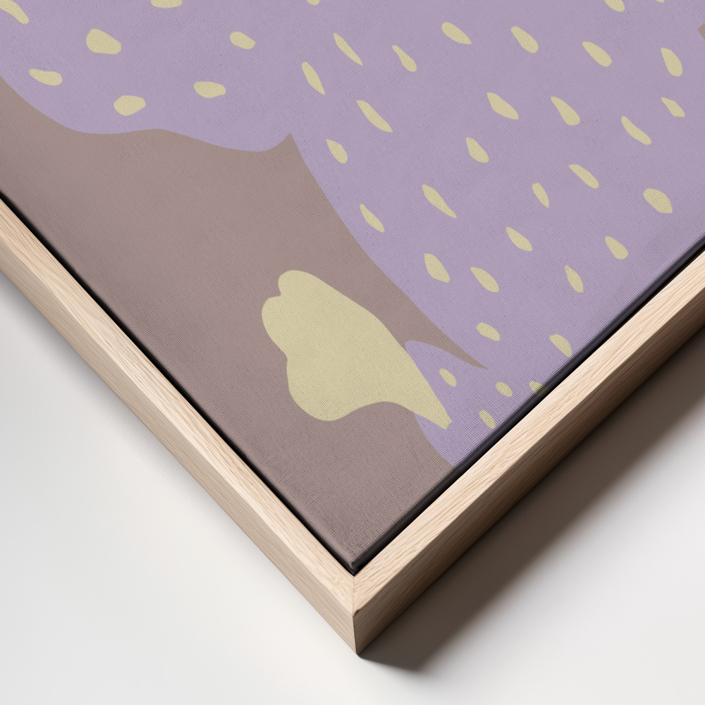 Stampe su tela - Lilac Cactus frame close up