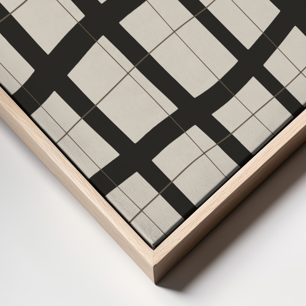Canvas print - Black Grid frame close up