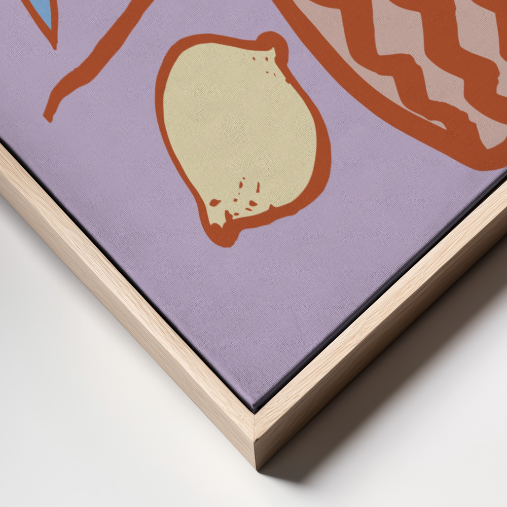 Canvas print - Lilac Lemon frame close up