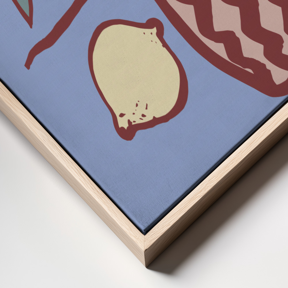 Canvas print - Blue Lemon frame close up