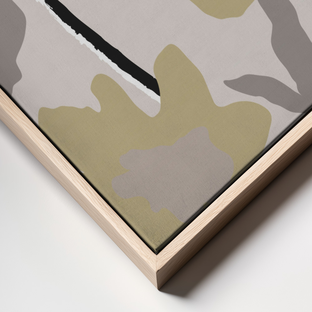 Canvas print - Beige Flowers frame close up