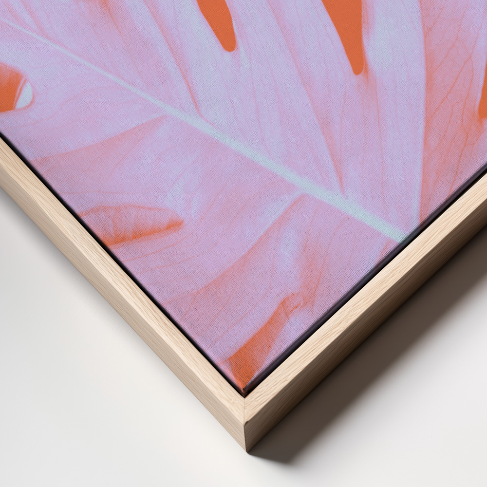 Canvas print - Monstera Orange 03 frame close up