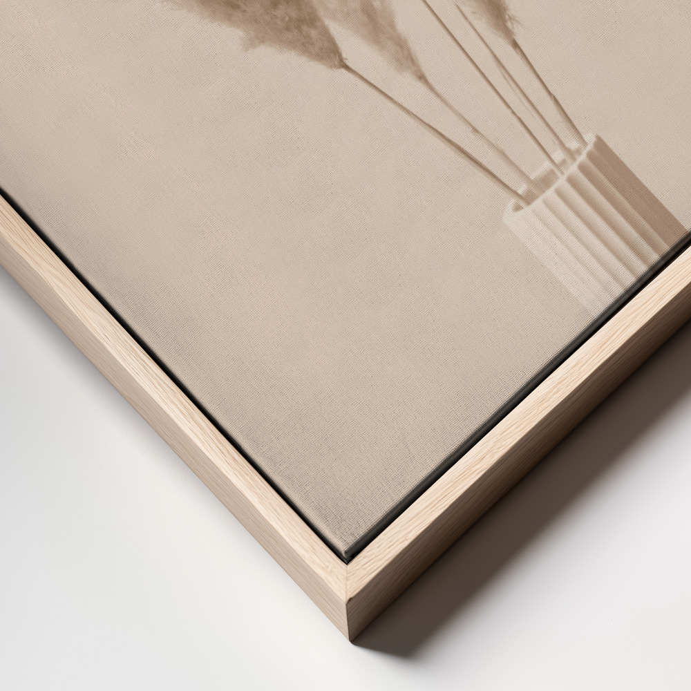 Canvas print - Pampas Grass Beige 11 frame close up