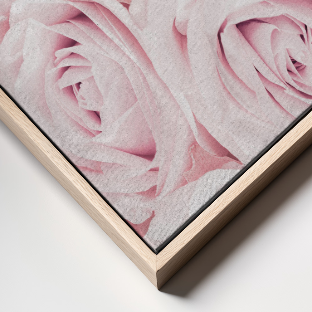 Canvas print - Pink Roses No 02 frame close up