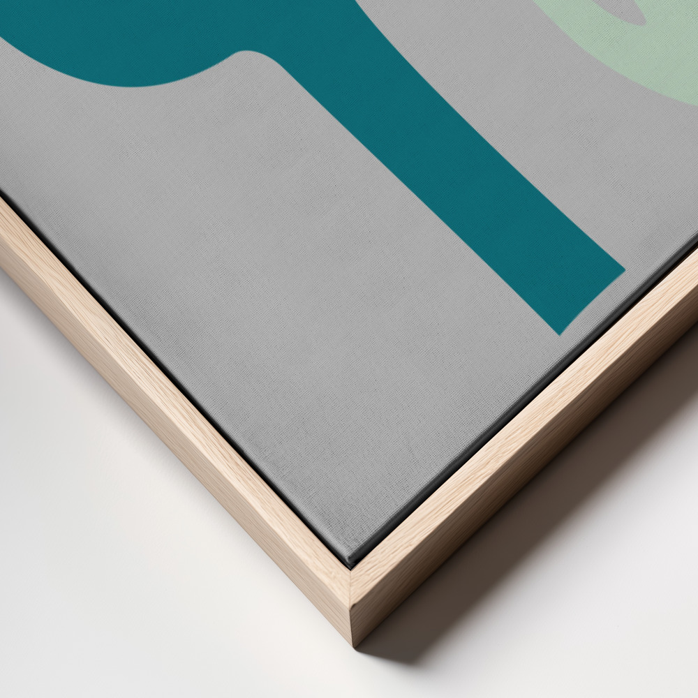 Canvas schilderi - Cactus Grey frame close up - natuurlijk frame