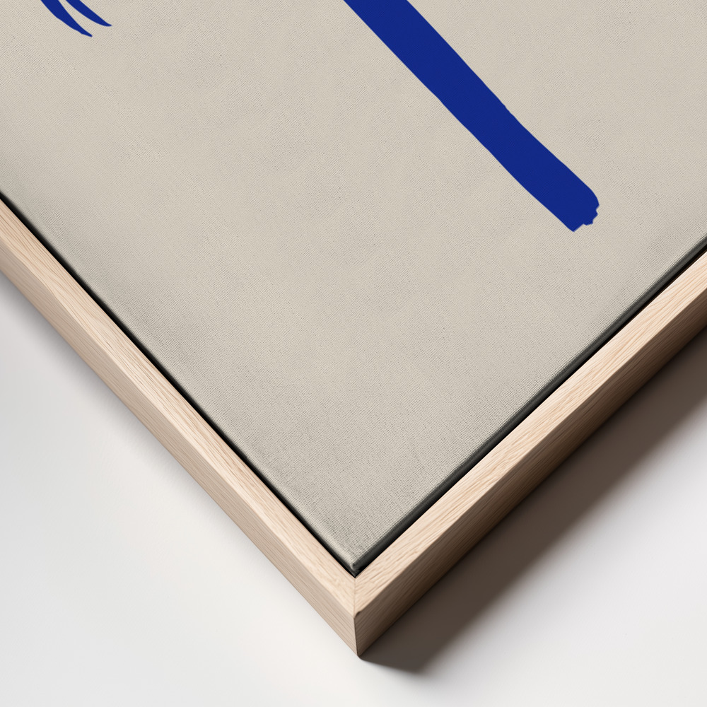 Canvas print - Blue Palm frame close up