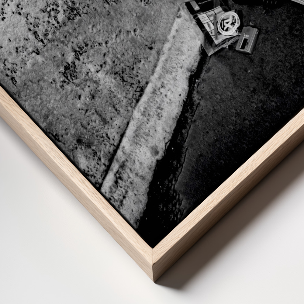 Canvas print - Guitarist frame close up