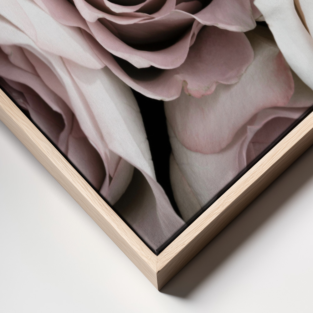 Canvas print - Roses frame close up