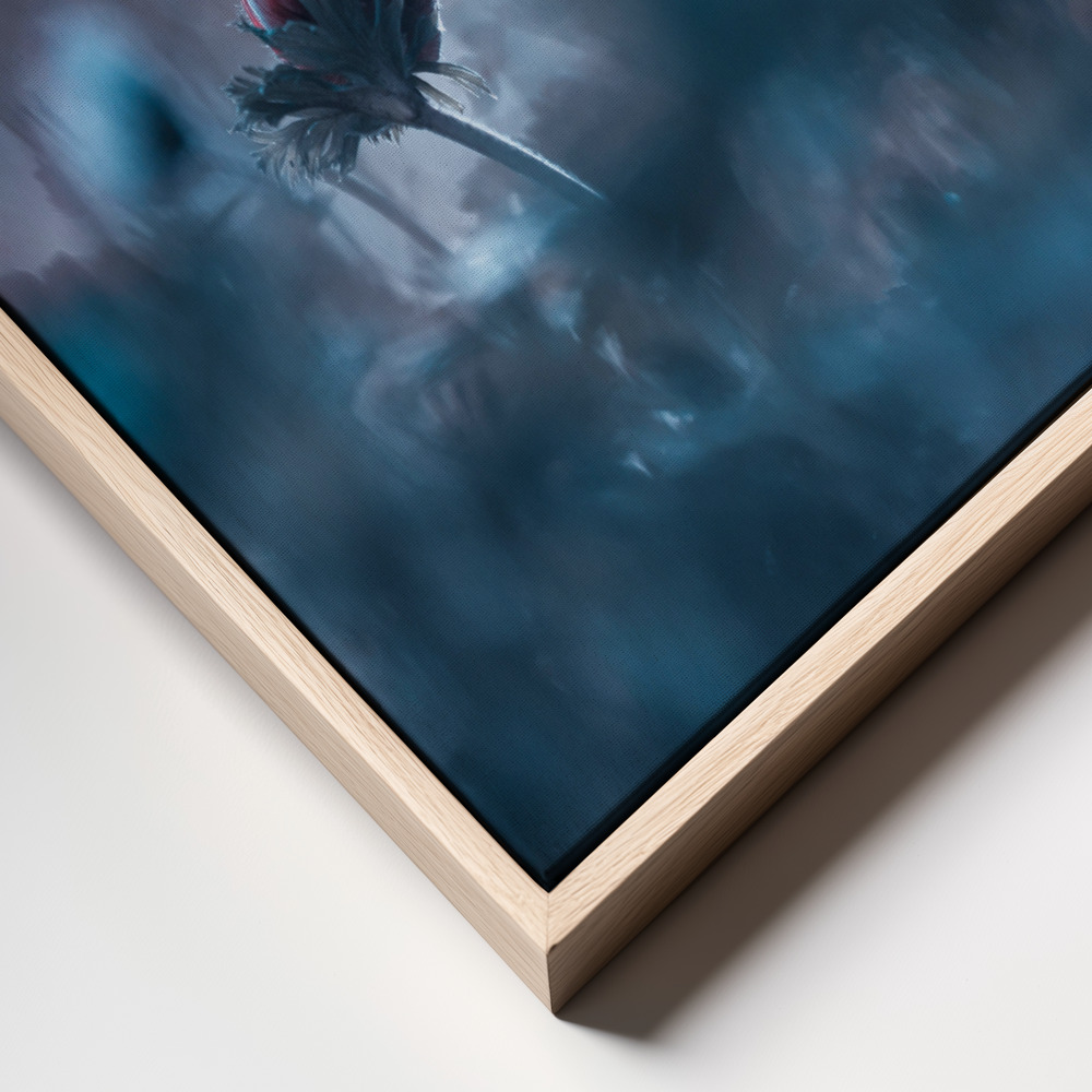 Canvas print - The past is already gone, the future is not yet here ... frame close up - natural frame