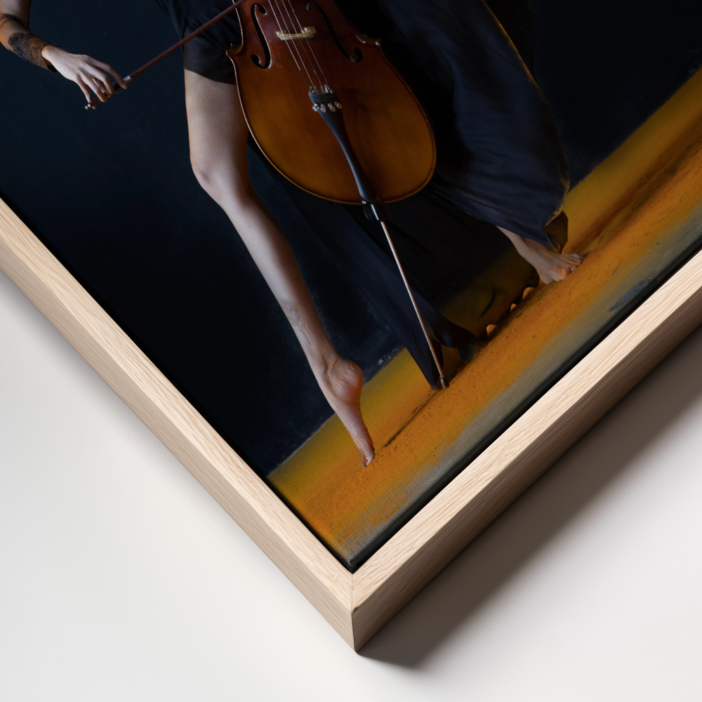 Canvas print - The color of my music frame close up