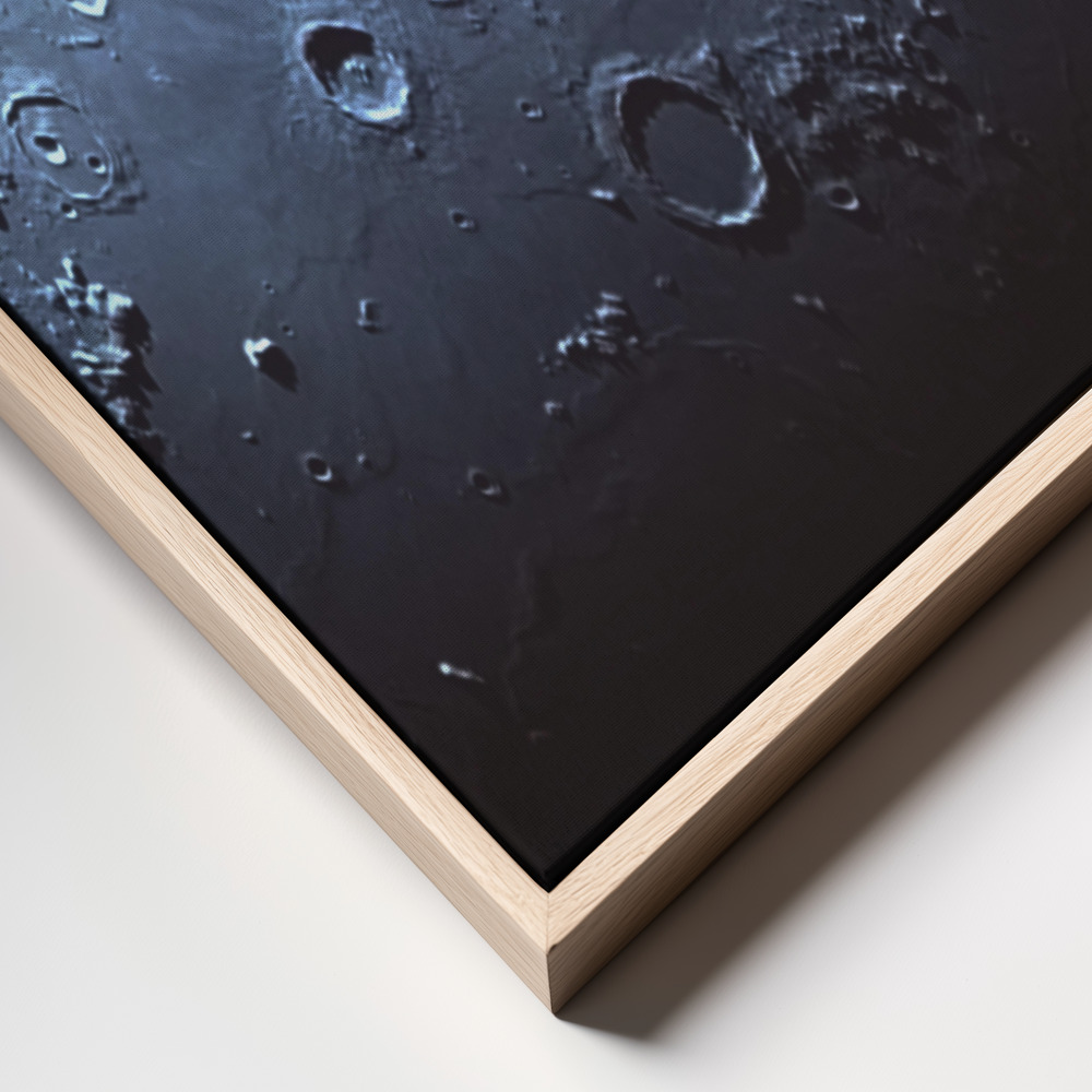 Canvas print - Mountains & Oceans of The Moon frame close up