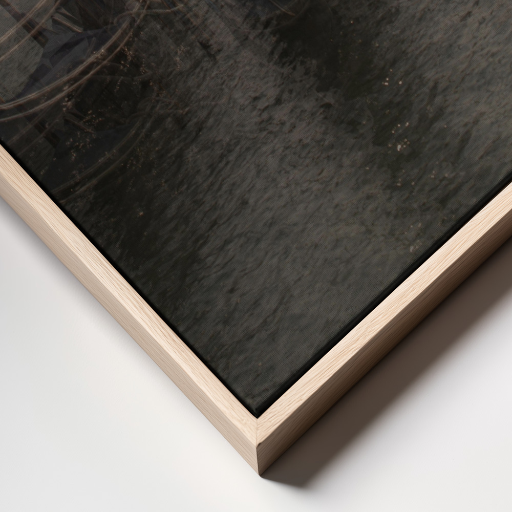 Obraz na płótnie - Illusion Magic Venice ramka z bliska - naturalna ramka