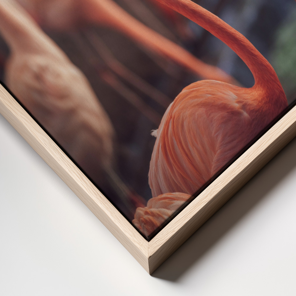 Canvas print - Flamingo frame close up