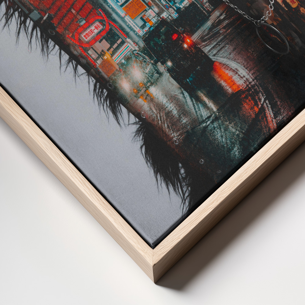 Toile - Living with the night cadre en gros plan - cadre naturel