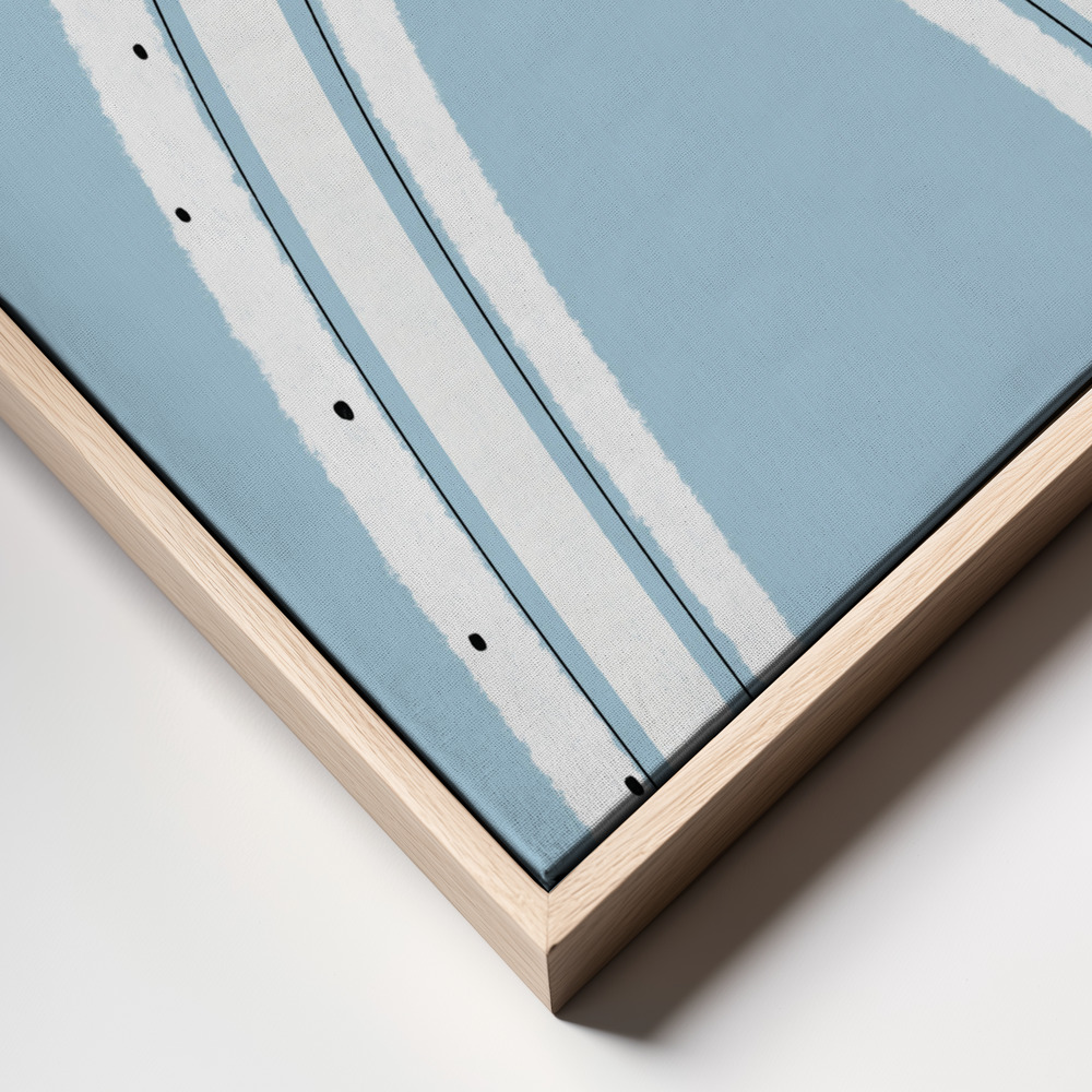 Canvas print - Black and White Rainbow frame close up
