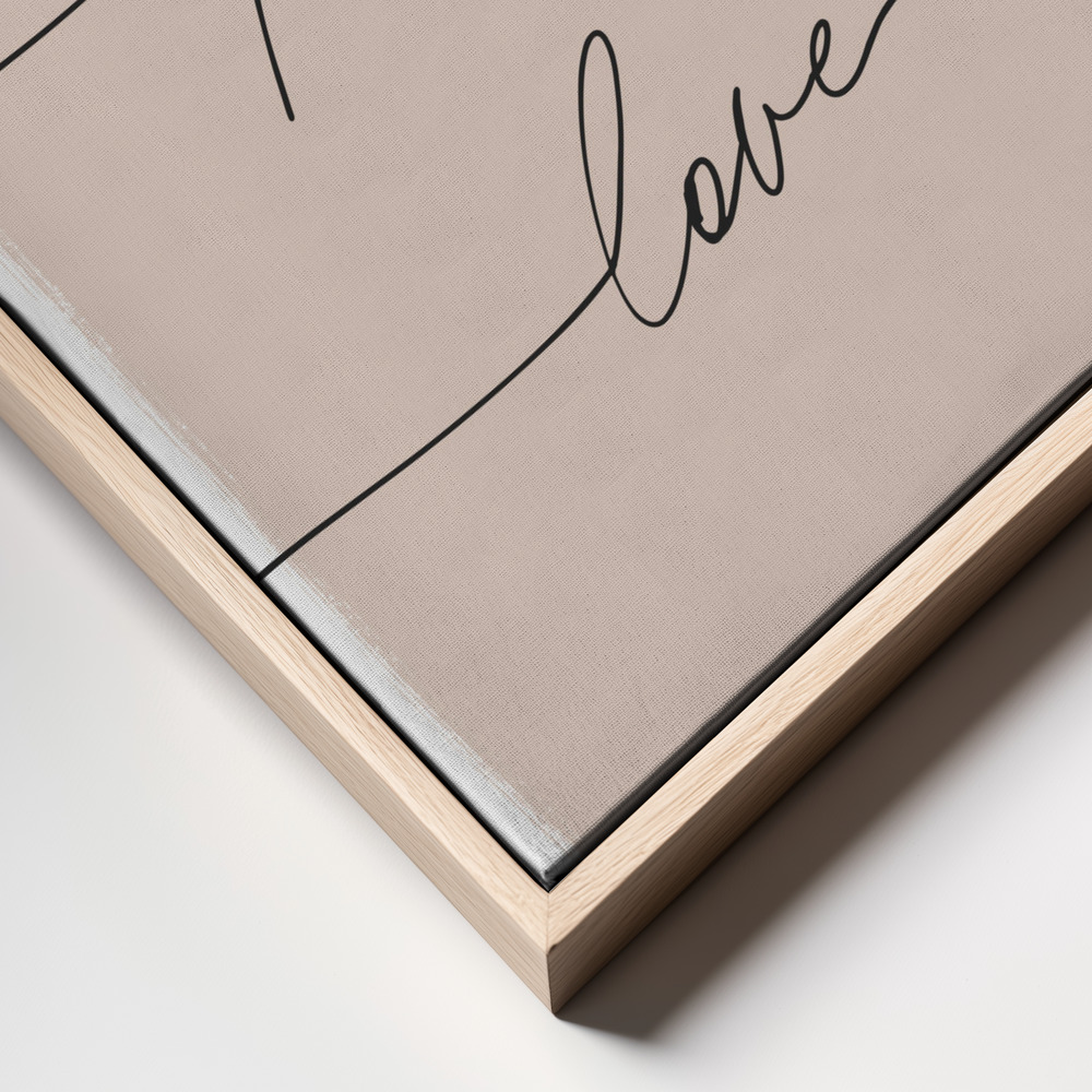 Canvas print - Eat Play Love frame close up