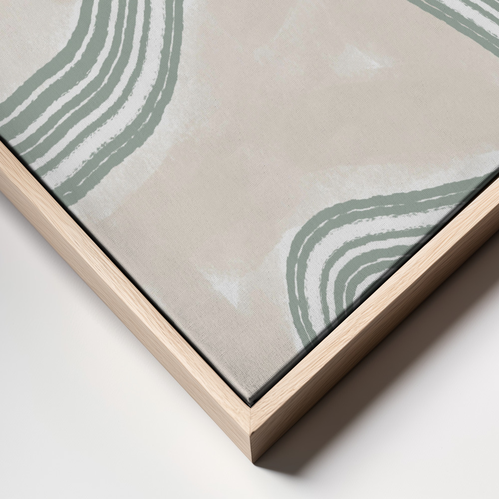 Canvas taulu - Abstracto Twist kehys lähikuva - luonnollinen kehys
